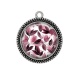 Pendentif Cabochon Argent - feuille