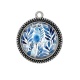 Pendentif Cabochon Argent - feuille