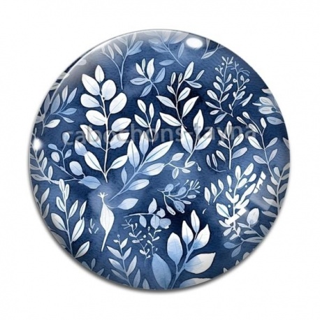 Cabochon Verre - feuille