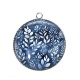 Pendentif Cabochon Argent - feuille