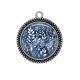 Pendentif Cabochon Argent - feuille