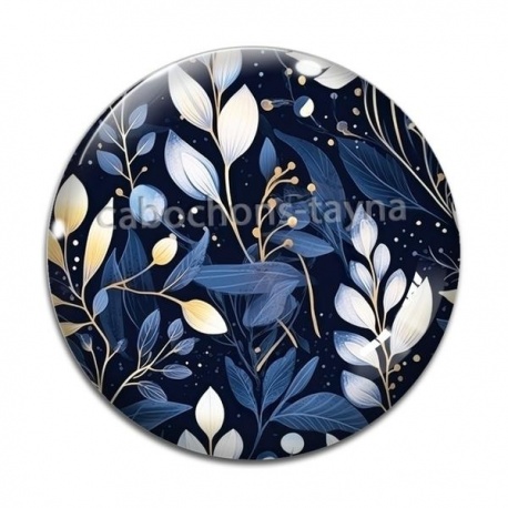 Cabochon Verre - feuille