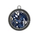 Pendentif Cabochon Argent - feuille