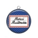 Pendentif Cabochon Argent - merci maîtresse
