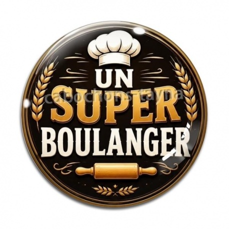 Cabochon Verre - un super boulanger