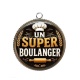 Pendentif Cabochon Argent - un super boulanger