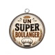 Pendentif Cabochon Argent - un super boulanger