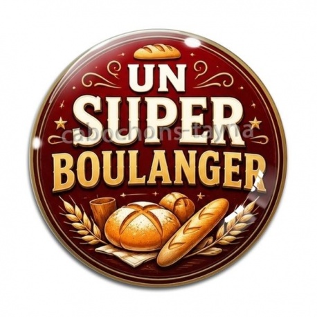 Cabochon Verre - un super boulanger