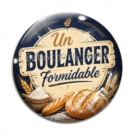 Cabochon Verre - un boulanger formidable