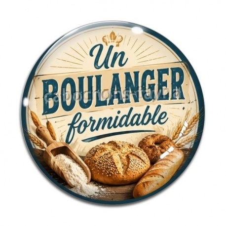 Cabochon Verre - un boulanger formidable