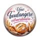Cabochon Résine - une boulangère extraordinaire