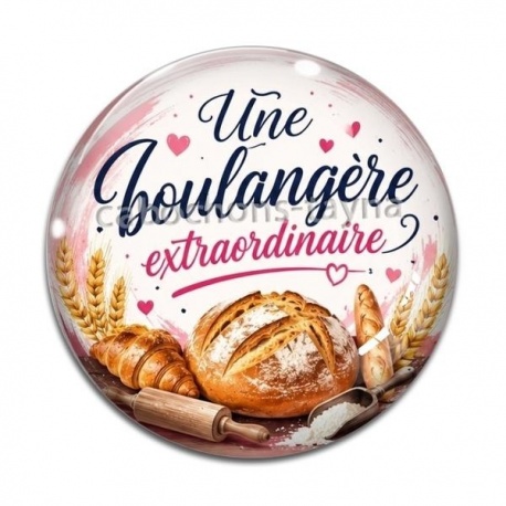 Cabochon Verre - une boulangère extraordinaire