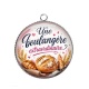Pendentif Cabochon Argent - une boulangère extraordinaire
