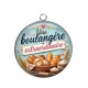 Pendentif Cabochon Argent - une boulangère extraordinaire