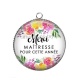 Pendentif Cabochon Argent - merci maîtresse