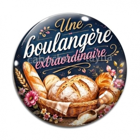 Cabochon Verre - une boulangère extraordinaire