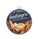Pendentif Cabochon Argent - une boulangère extraordinaire