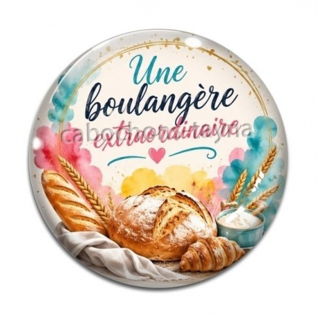 Cabochon Verre - une boulangère extraordinaire