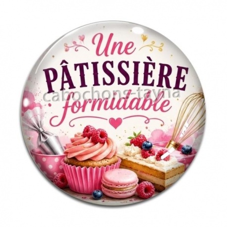 Cabochon Verre - une pâtissière formidable