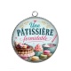 Pendentif Cabochon Argent - une pâtissière formidable