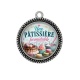 Pendentif Cabochon Argent - une pâtissière formidable