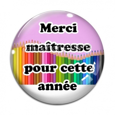Cabochon Verre - merci maîtresse