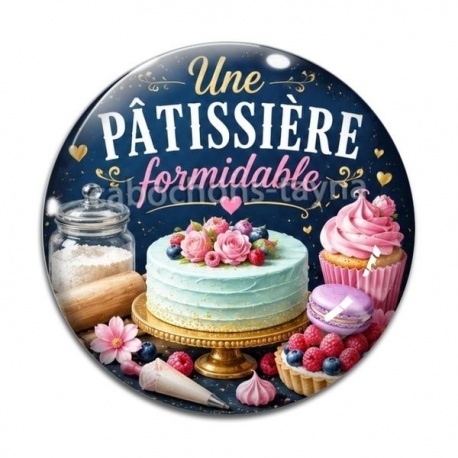 Cabochon Verre - une pâtissière formidable
