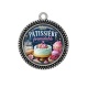 Pendentif Cabochon Argent - une pâtissière formidable