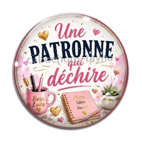 Cabochon Verre - une patronne qui déchire