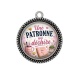 Pendentif Cabochon Argent - une patronne qui déchire