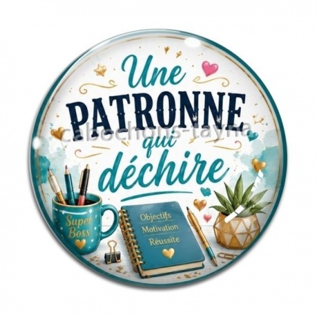 Cabochon Verre - une patronne qui déchire