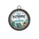 Pendentif Cabochon Argent - une patronne qui déchire