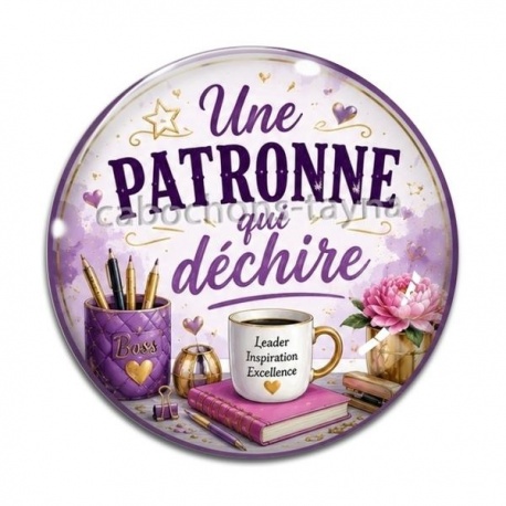 Cabochon Verre - une patronne qui déchire