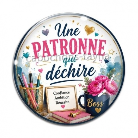 Cabochon Verre - une patronne qui déchire