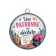Pendentif Cabochon Argent - une patronne qui déchire