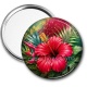 Miroir de poche - fleur exotique