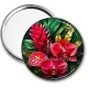 Miroir de poche - fleur exotique
