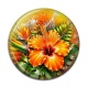 Cabochon Résine - fleur exotique