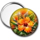 Miroir de poche - fleur exotique