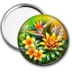 Miroir de poche - fleur exotique