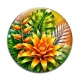 Cabochon Verre - fleur exotique