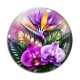 Cabochon Verre - fleur exotique