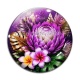 Cabochon Verre - fleur exotique