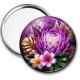 Miroir de poche - fleur exotique