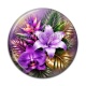 Cabochon Résine - fleur exotique