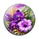 Cabochon Résine - fleur exotique