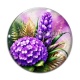 Cabochon Verre - fleur exotique