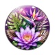 Cabochon Verre - fleur exotique