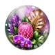 Cabochon Verre - fleur exotique
