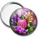 Miroir de poche - fleur exotique